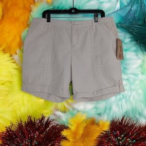 RUFF HEWN WOMEN'S SHORTS SIZE 12‎ NWT COLOR: STONE 100% COTTON